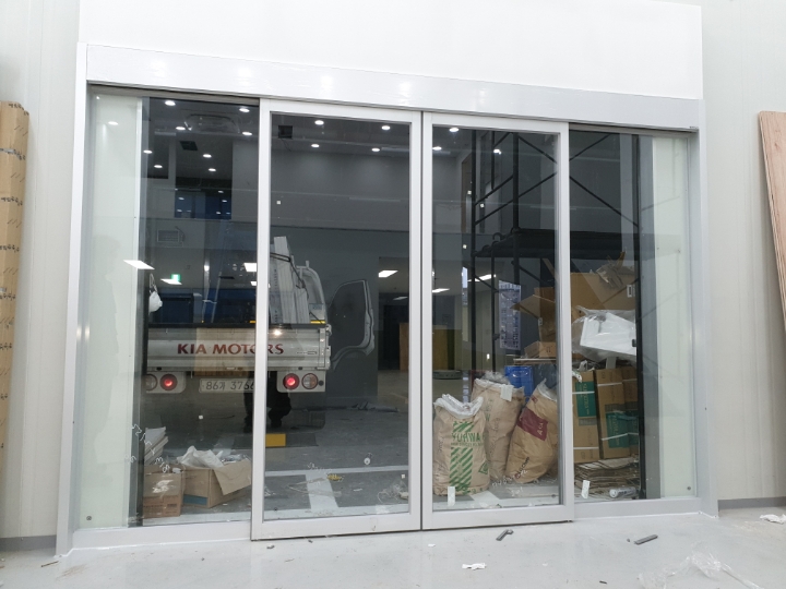 인천 지식산업센터 양개 알루미늄자동문 