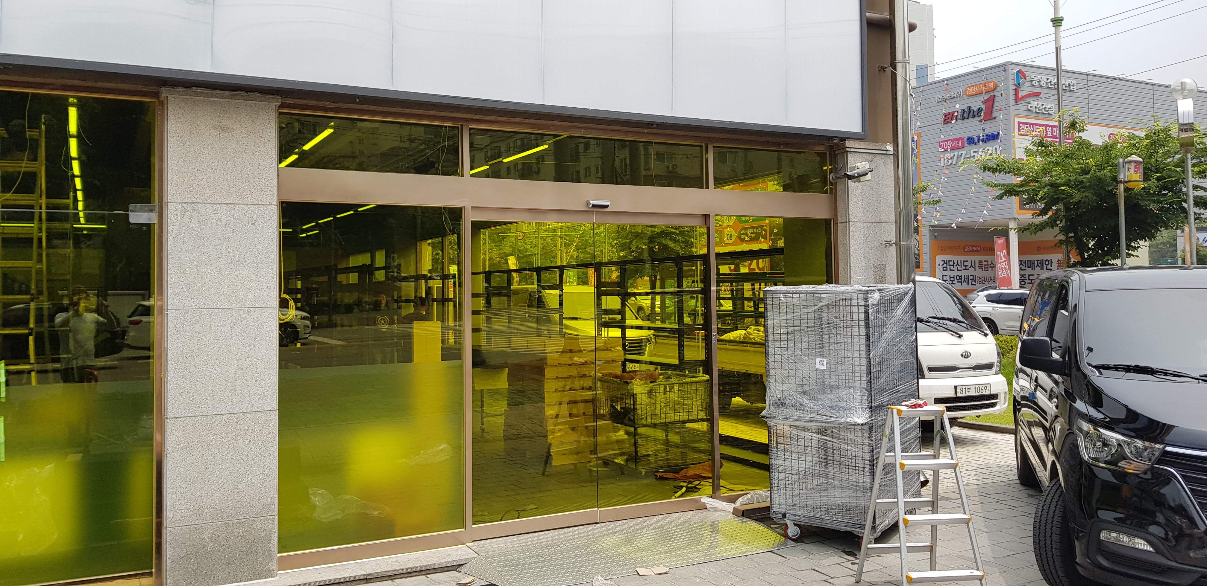 파주 노브랜드 정문 양개자동문