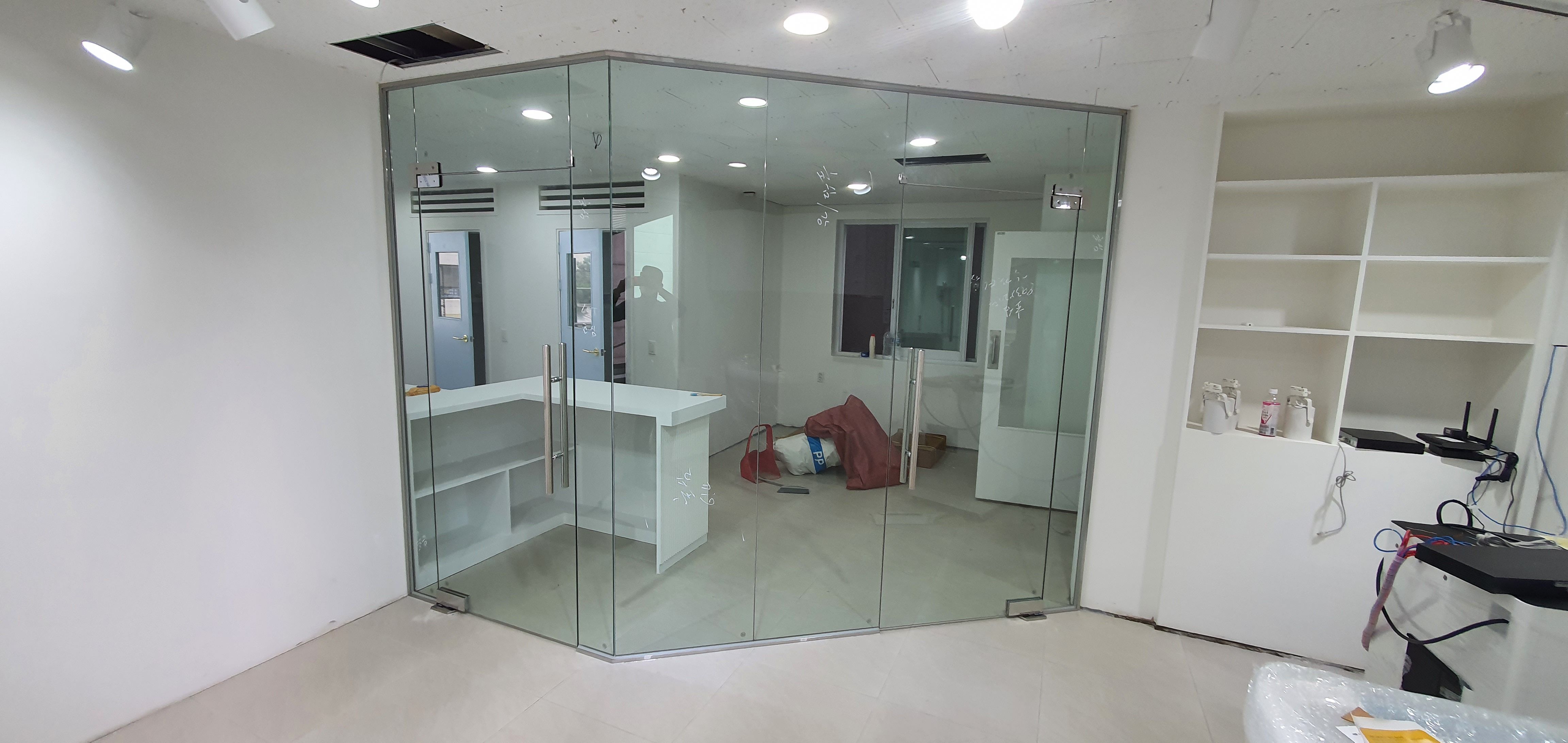 수원 동물병원 유리파티션