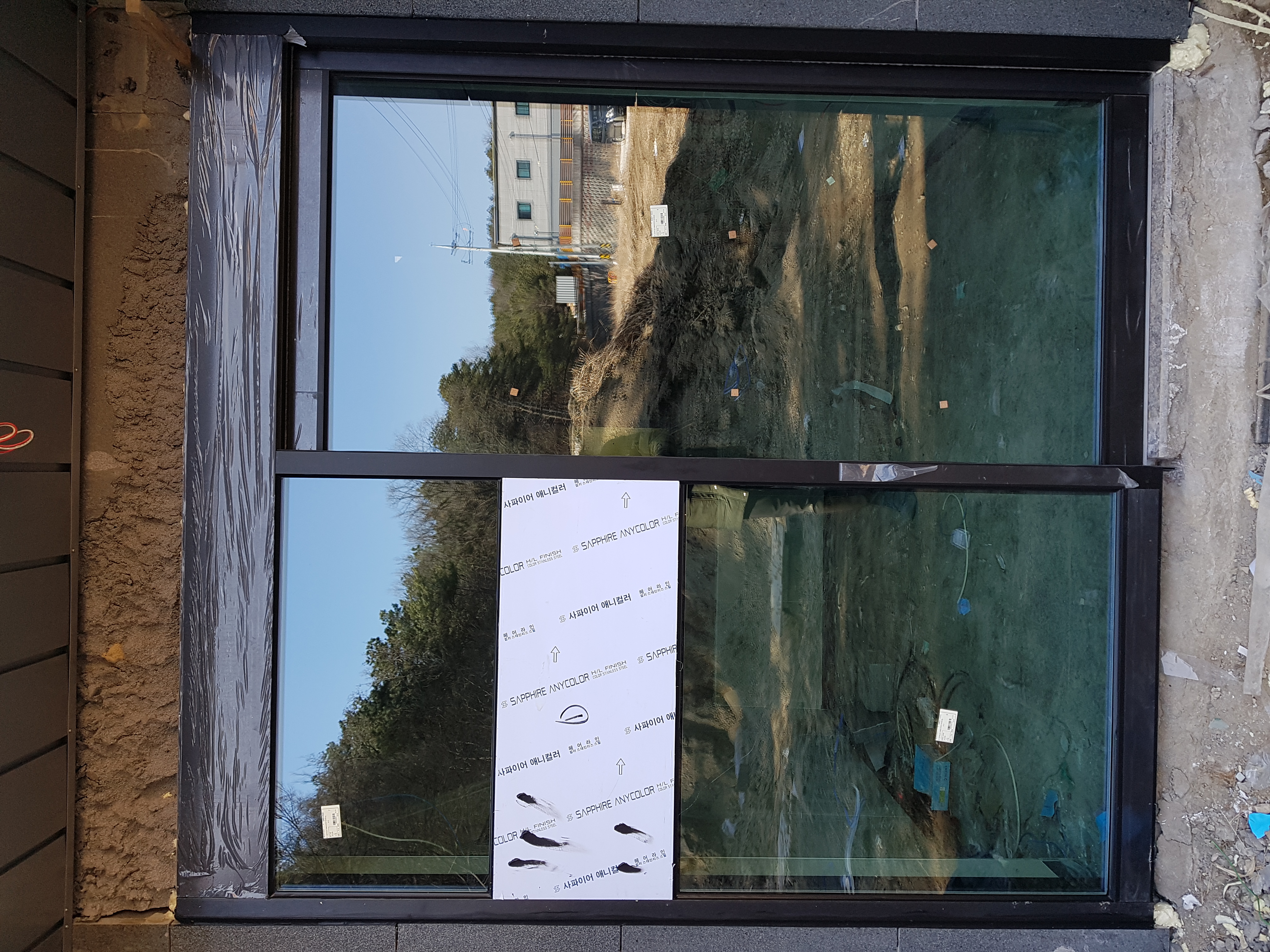 용인 빌라단지 주출입문 단열자동문